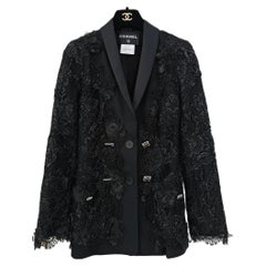 Chanel 11K$ Nueva Chaqueta de Pasarela de Encaje y Bordado 34 FR