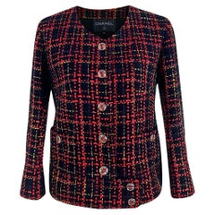 Chanel 11K$ New Logo Ribbon Black Tweed Jacket 38 FR