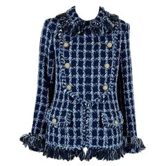Giacca in tweed con frange CHANEL 11K$, nuova, Parigi / Dallas