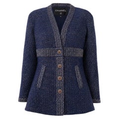 CHANEL 11K$ New Paris / EGYPT Navy Tweed Jacket 36 FR