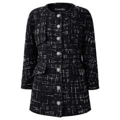 CHANEL 11K$ New Paris / Hamburg Timeless Black Tweed Jacket 46 FR