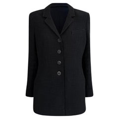 Giacca Chanel 11K$ Paris / Bombay Gripoix con bottoni in tweed nero