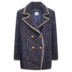 Chanel 11K$ Paris / Byzance Blue Tweed Jacket
