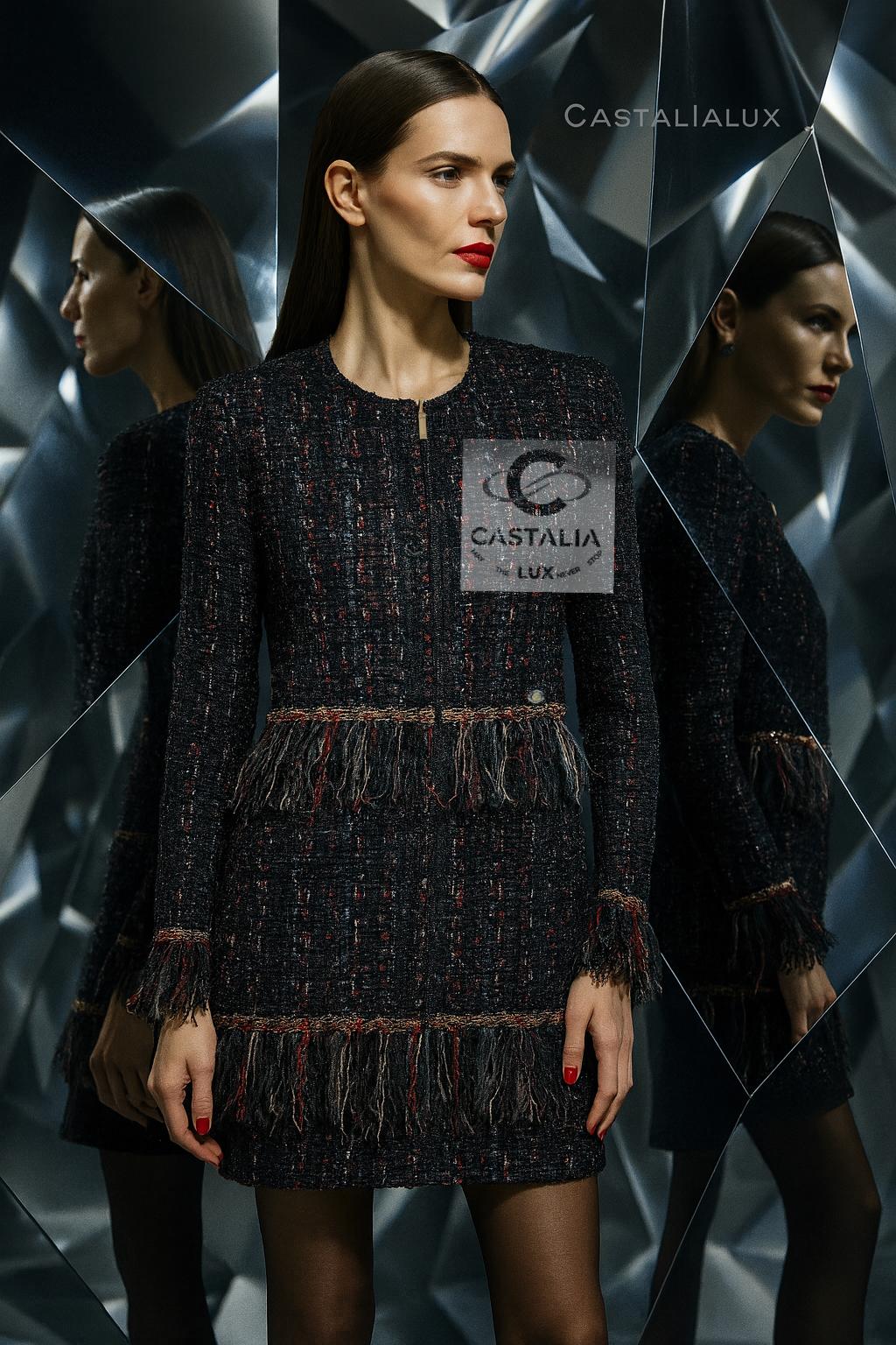  Chanel Lesage Tweed Jacket — Paris Cosmopolite Collection 2017 Métiers d’Art, as seen in AD Campaign and on Billboards around the Globe 

  With a boutique value exceeding $11,000, this creation is more than attire; it is a portal between craft and