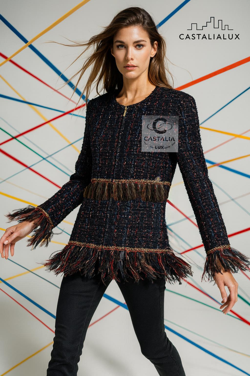 Women's or Men's Chanel 11K$ Paris / Cosmopolite Lesage Tweed Jacket 40 FR For Sale