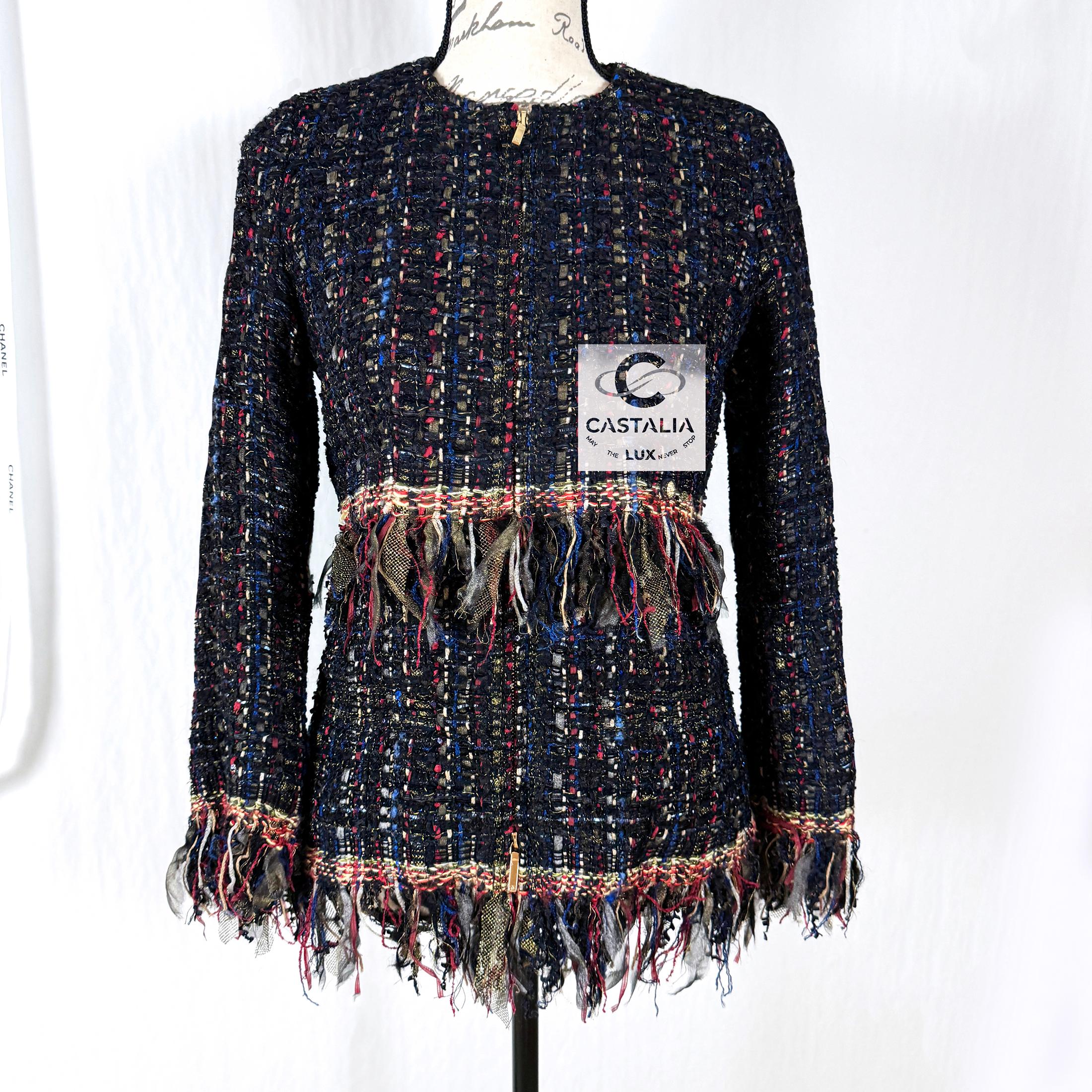Chanel 11K$ Paris / Cosmopolite Ribbon Tweed Jacket 5