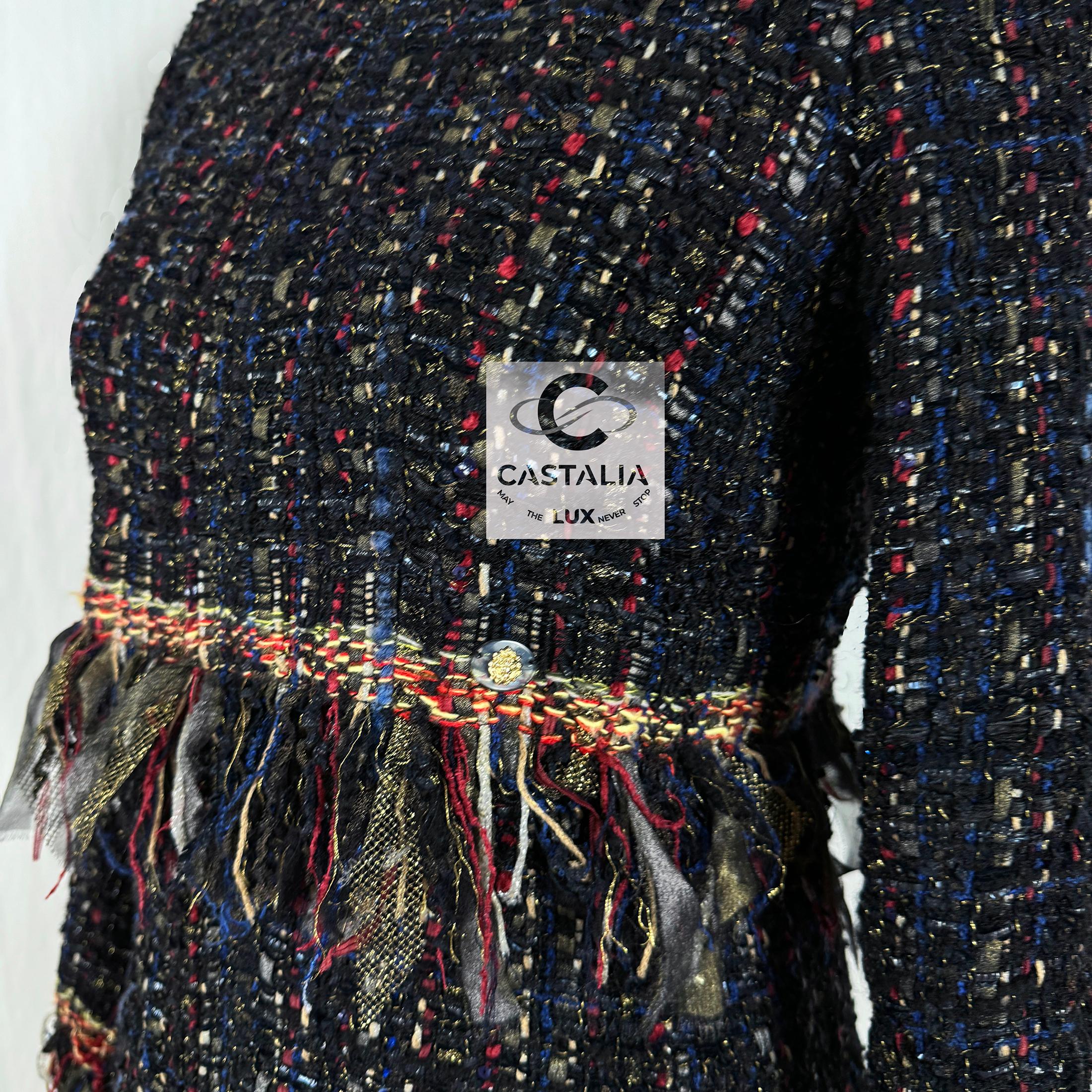 Chanel 11K$ Paris / Cosmopolite Ribbon Tweed Jacket 6