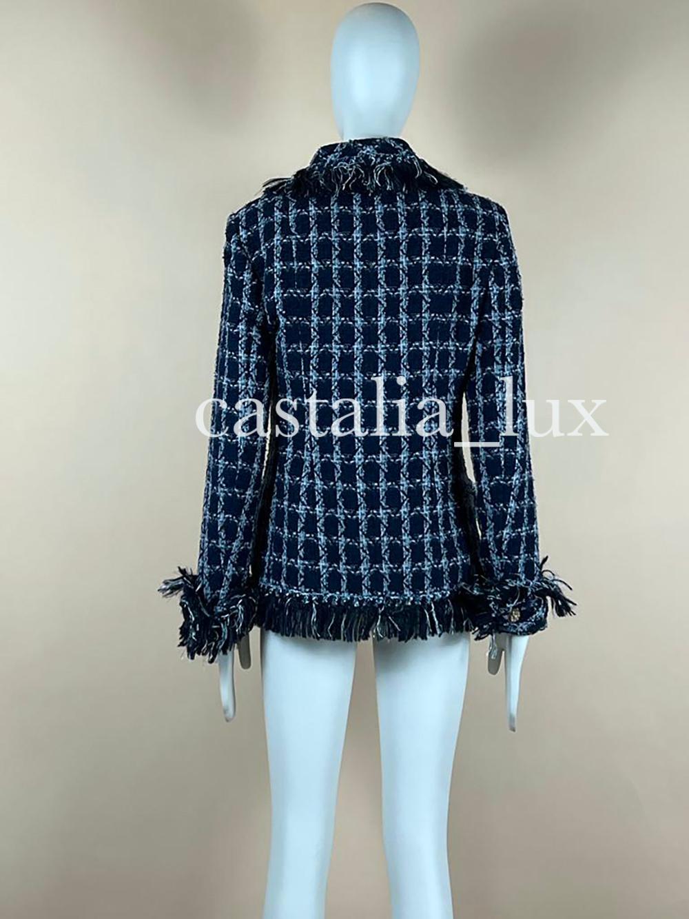 Chanel 11K$ Paris / Dallas Runway Tweed Jacket For Sale 6