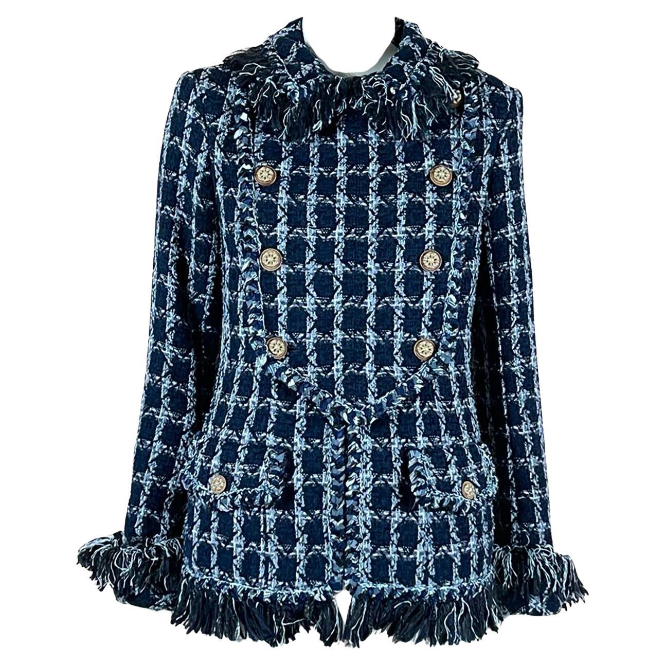 Chanel 11K$ Paris / Dallas Laufsteg Tweed-Jacke im Angebot