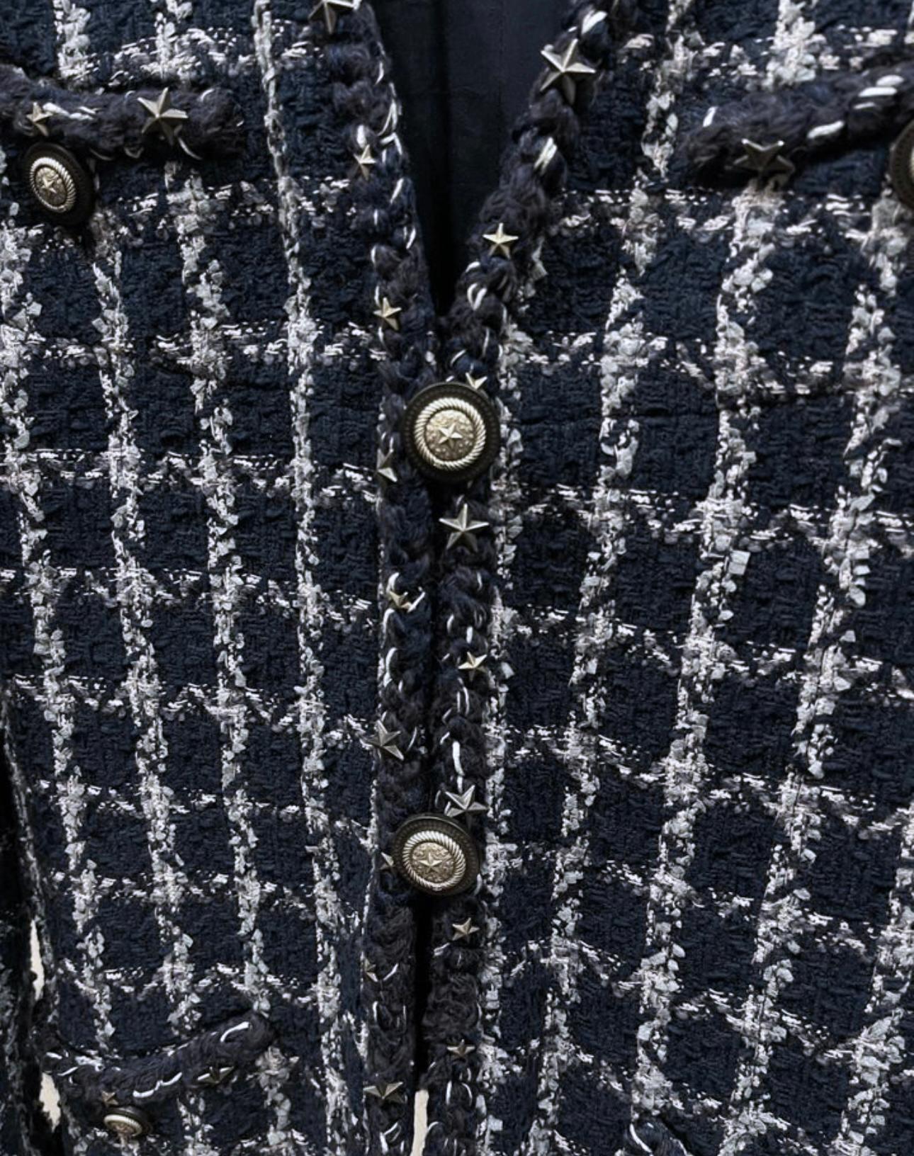 Chanel 11K$ Paris /Dallas Star Studded Tweed Jacket 4