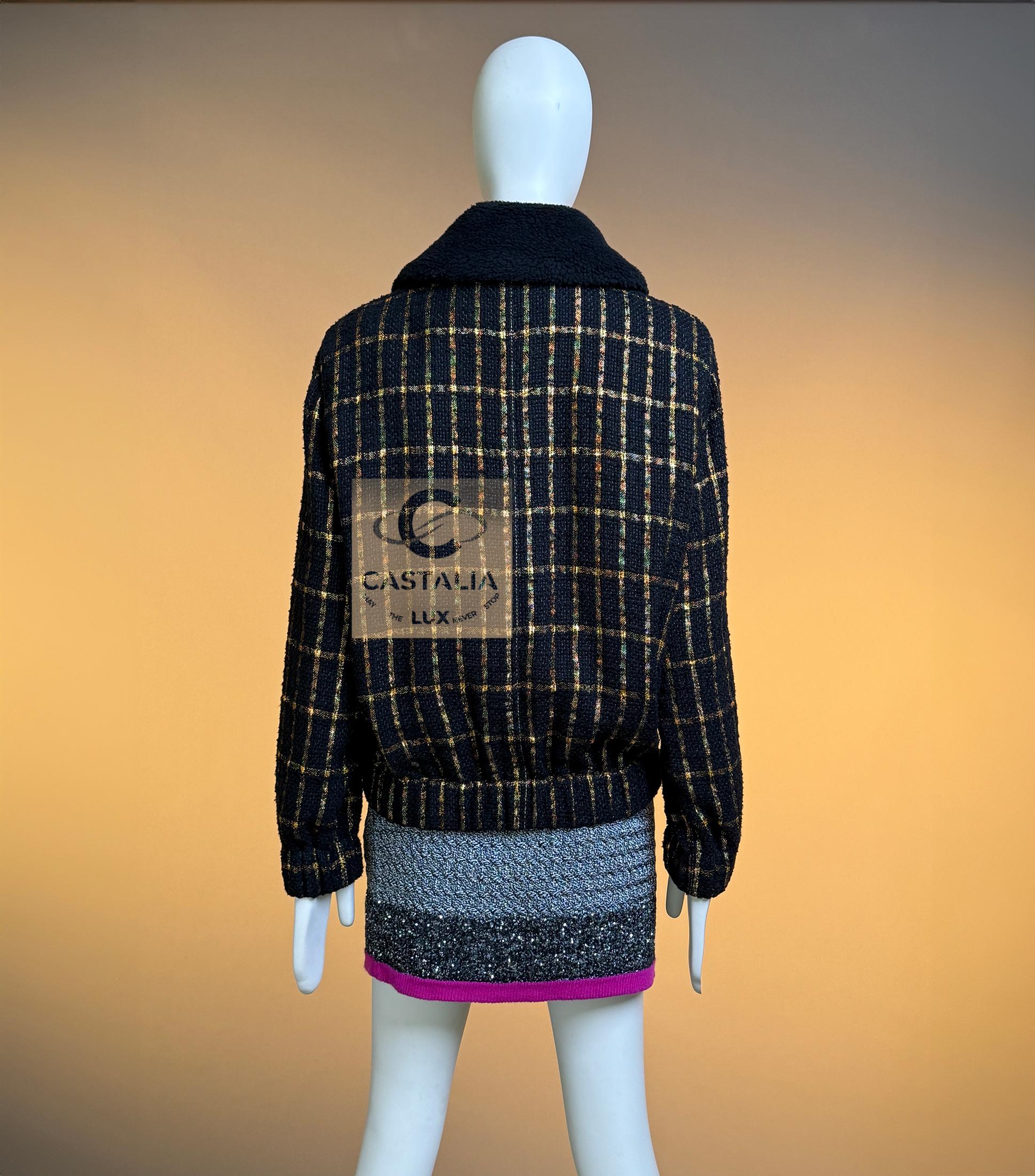 CHANEL 11K$ Paris / Ägypten Runway Schwarz Tweed Jacke 36 FR im Angebot 11