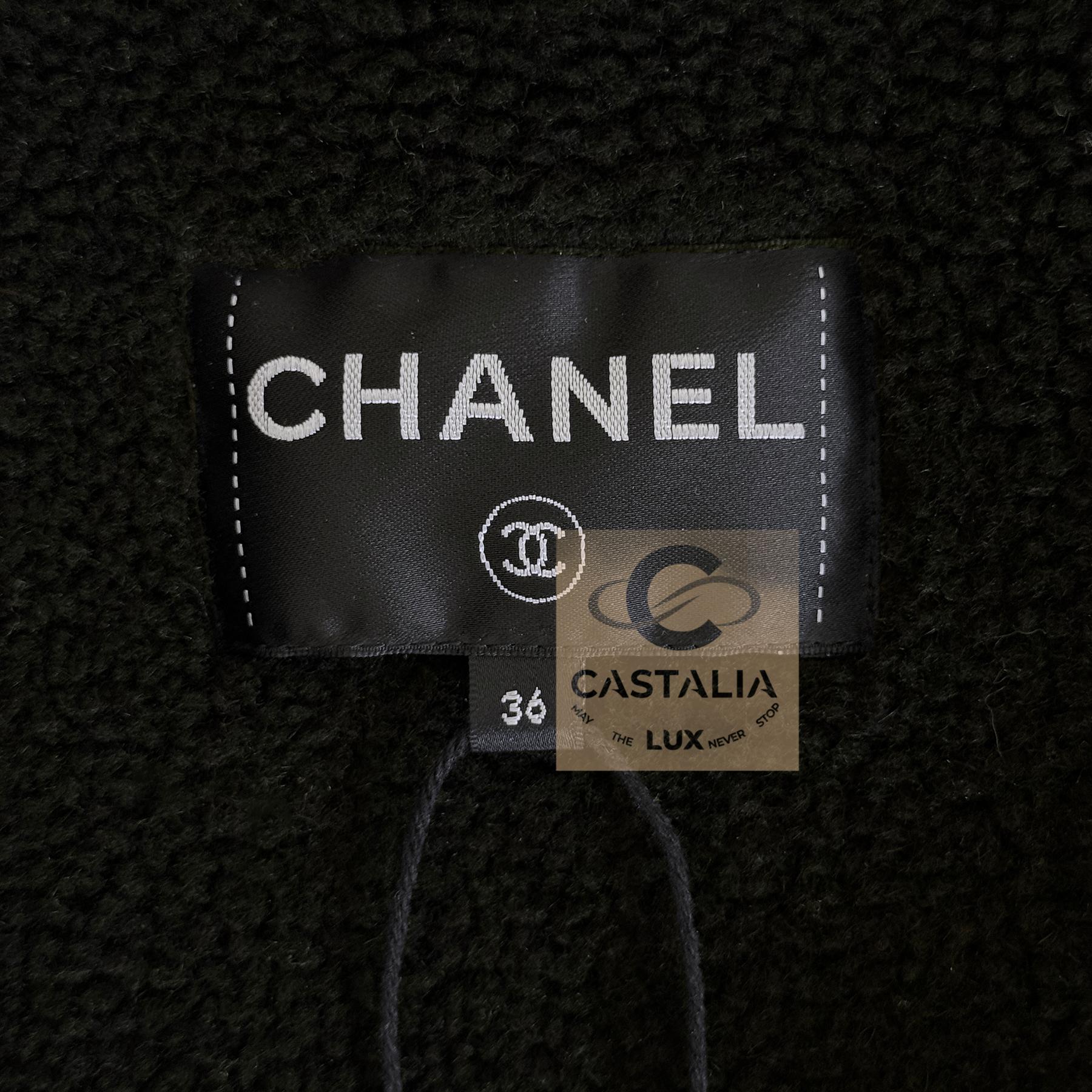 CHANEL 11K$ Paris / Ägypten Runway Schwarz Tweed Jacke 36 FR im Angebot 12