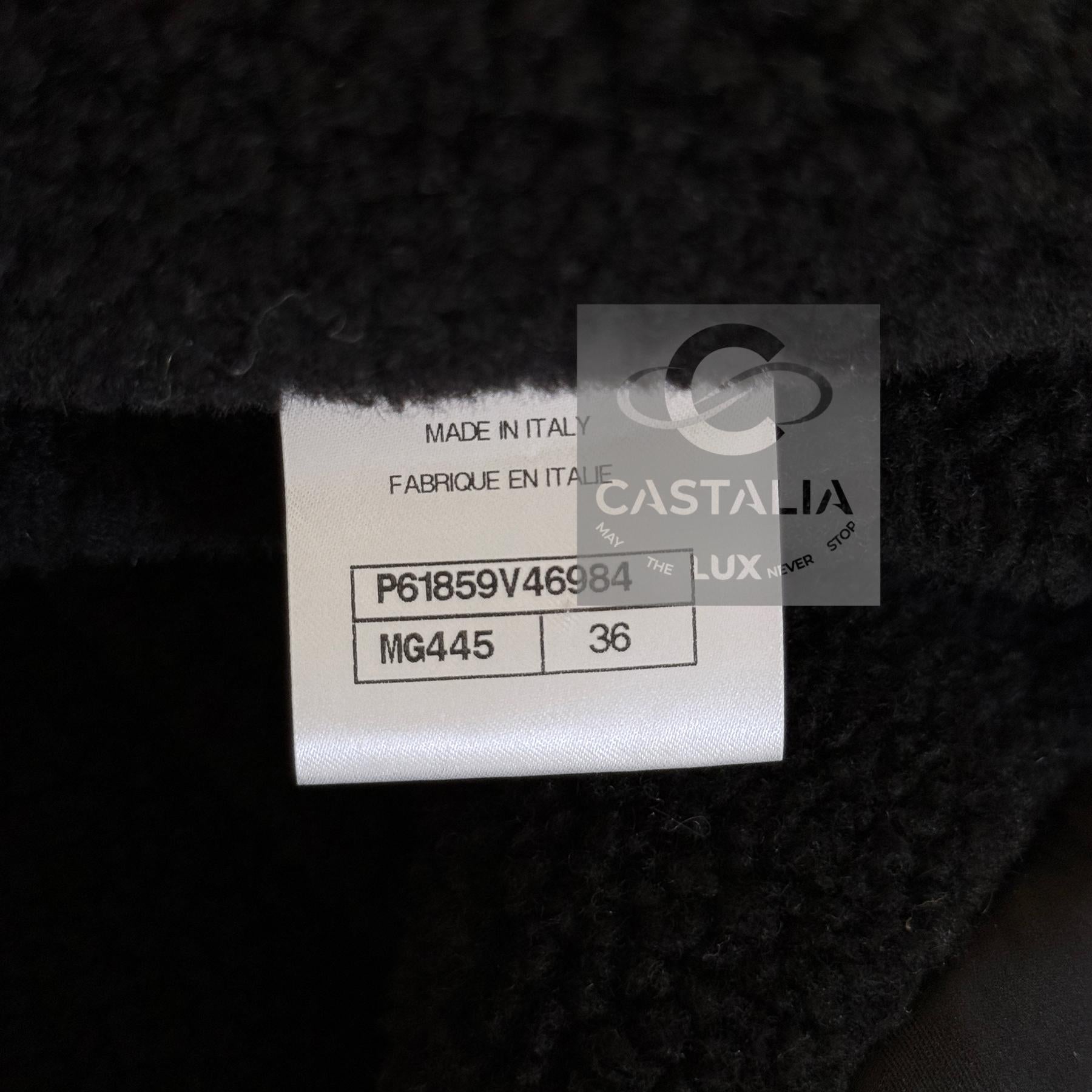 CHANEL 11K$ Paris / Ägypten Runway Schwarz Tweed Jacke 36 FR im Angebot 13