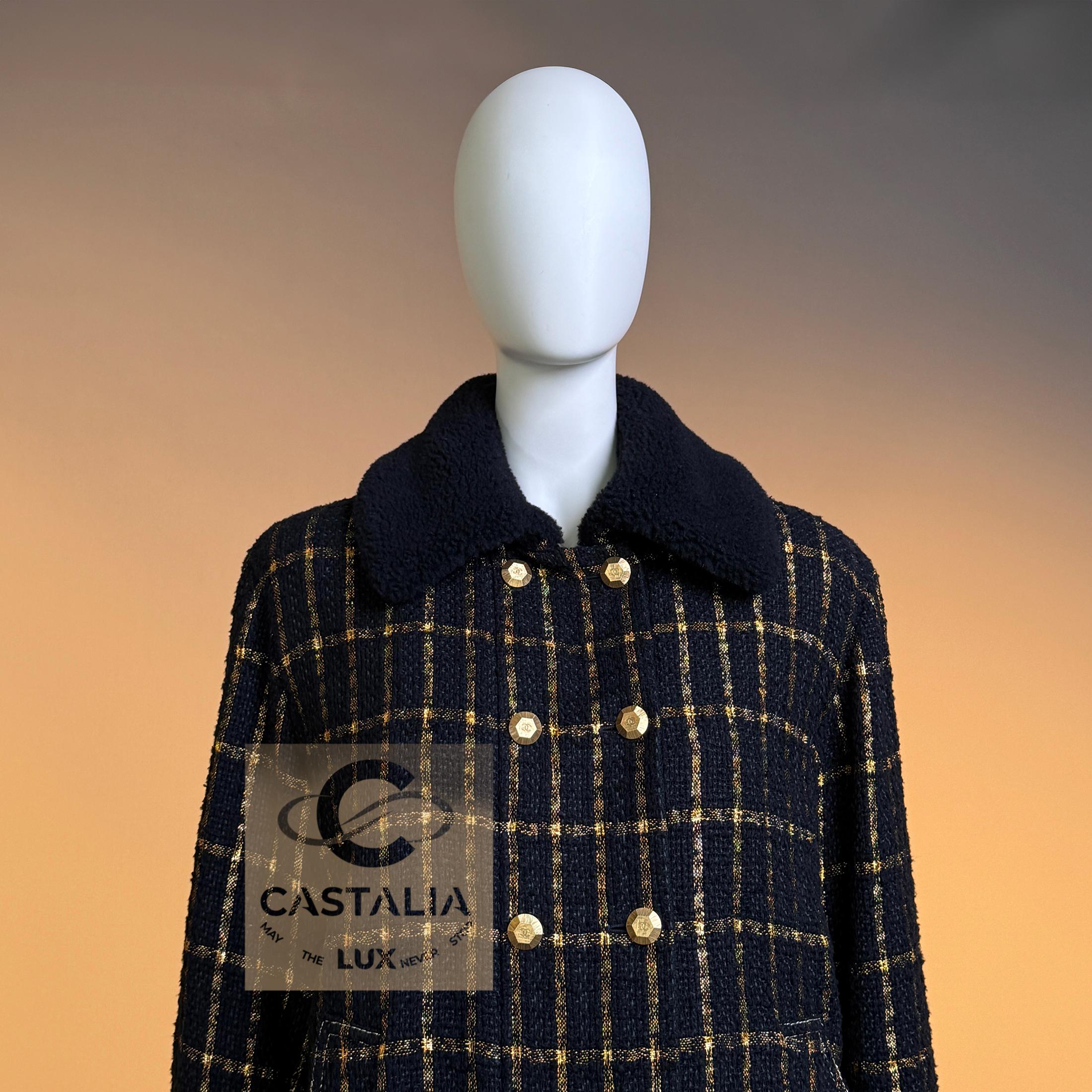 CHANEL 11K$ Paris / Ägypten Runway Schwarz Tweed Jacke 36 FR im Angebot 2