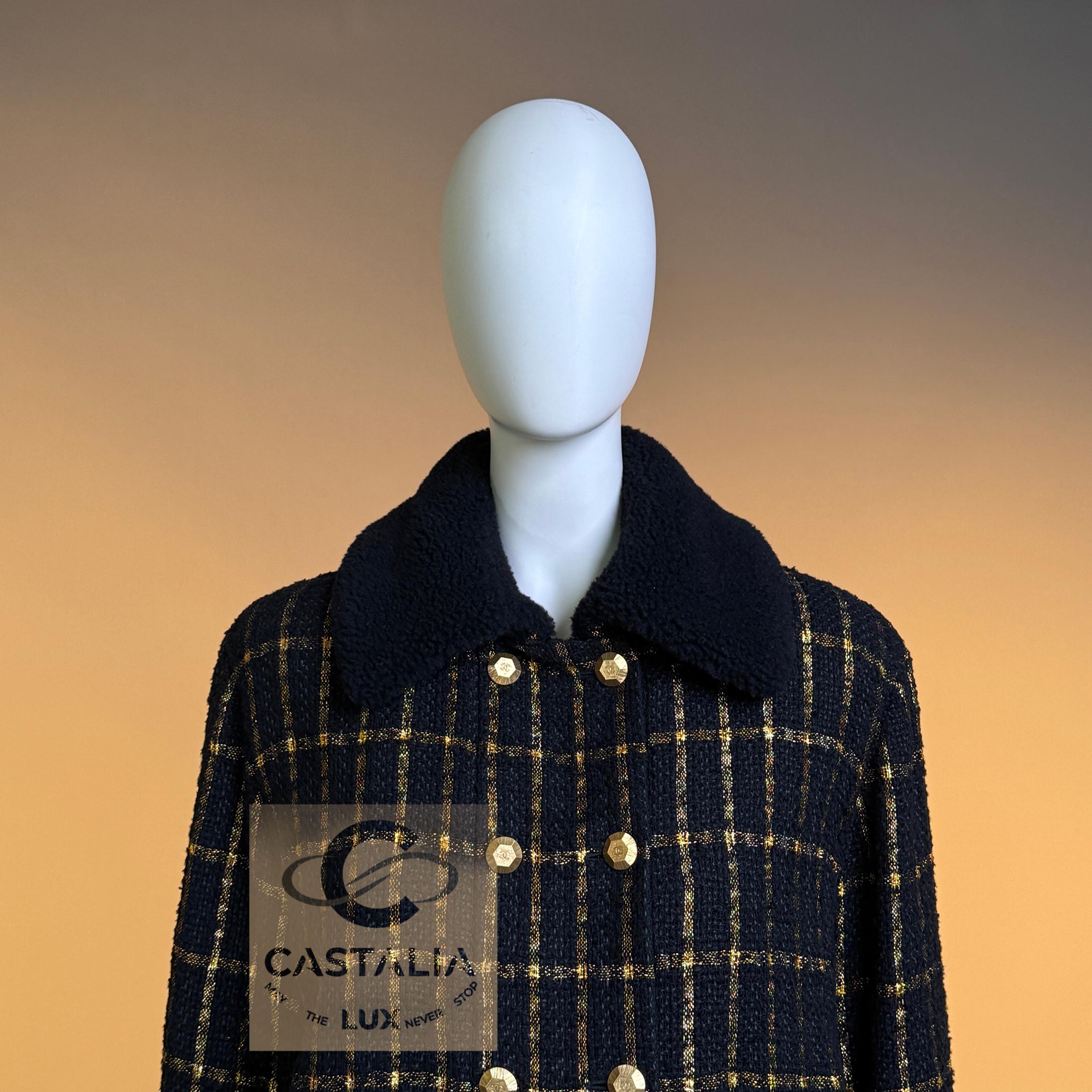 CHANEL 11K$ Paris / Ägypten Runway Schwarz Tweed Jacke 36 FR im Angebot 3