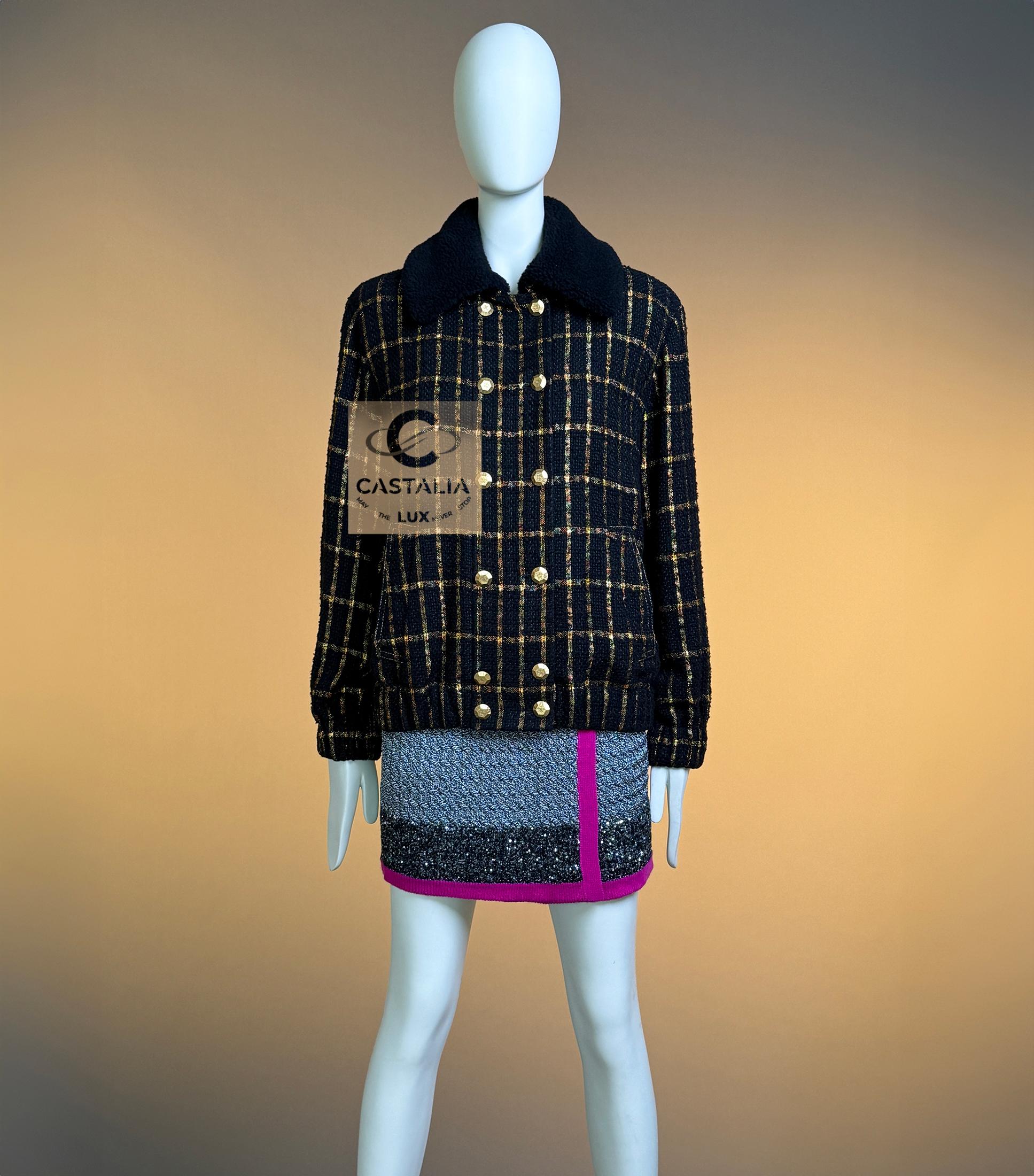 CHANEL 11K$ Paris / Ägypten Runway Schwarz Tweed Jacke 36 FR im Angebot 6