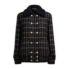 CHANEL 11K$ Paris / Egypt Runway Black Tweed Jacket 36 FR