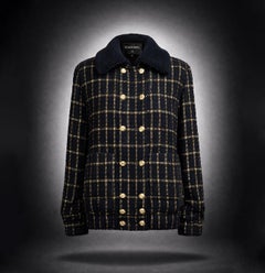 CHANEL 11K$ Paris / Egypt Runway Black Tweed Jacket 36 FR
