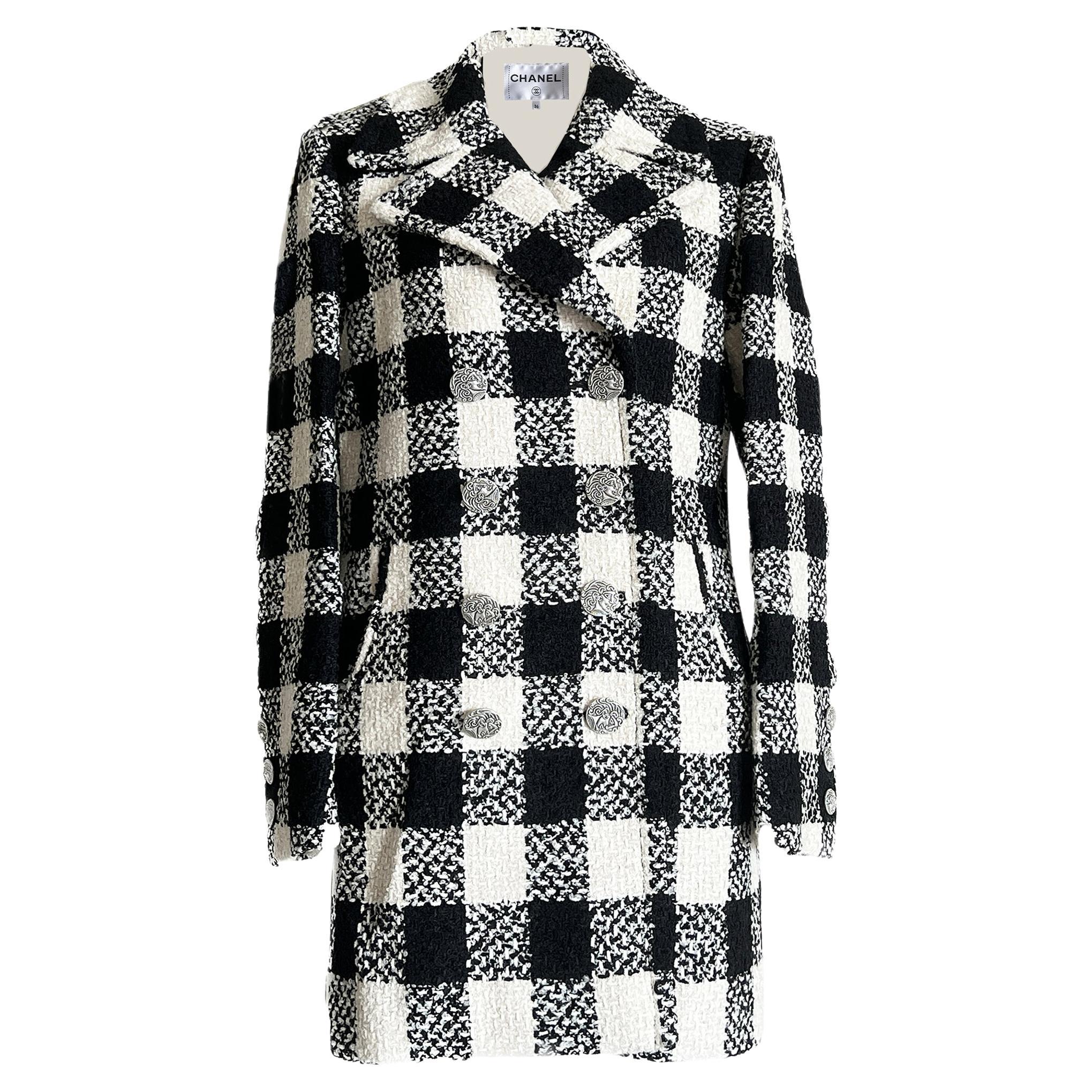 Chanel París / Roma Chaqueta monocroma de tweed 36 FR