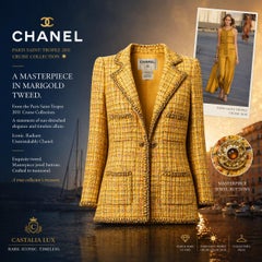 CHANEL 11K$ Paris / Saint-Tropez Marigold Tweed Jacket 36 FR
