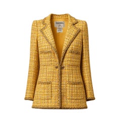 CHANEL 11K$ Paris / Saint-Tropez Marigold Tweed Jacket 36 FR