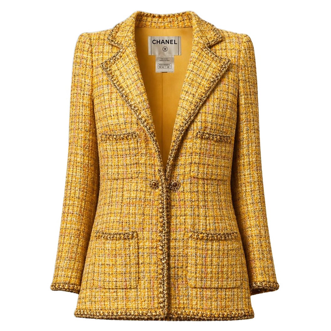 CHANEL 11K$ Paris / Saint-Tropez Veste en tweed Marigold 36 FR