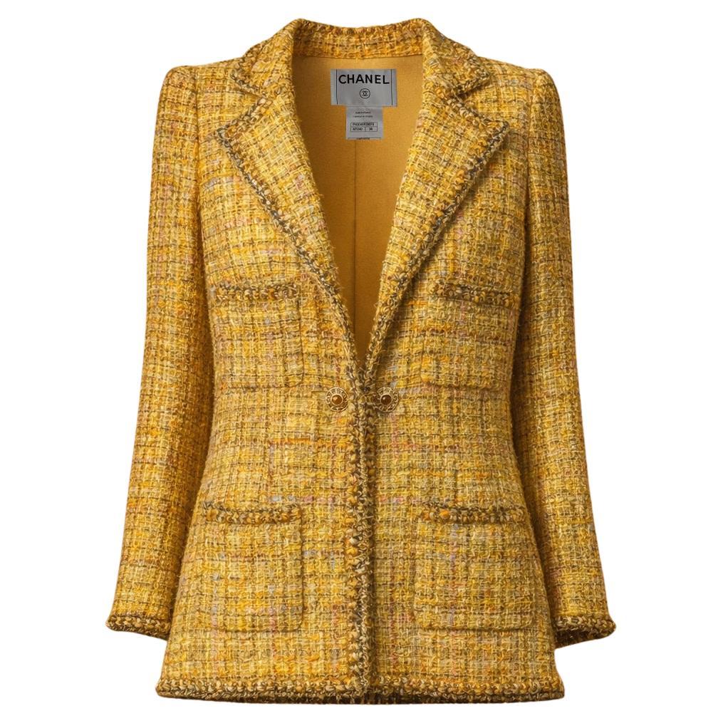 CHANEL 11K$ Paris / Saint-Tropez Marigold Tweed Jacket 36 FR