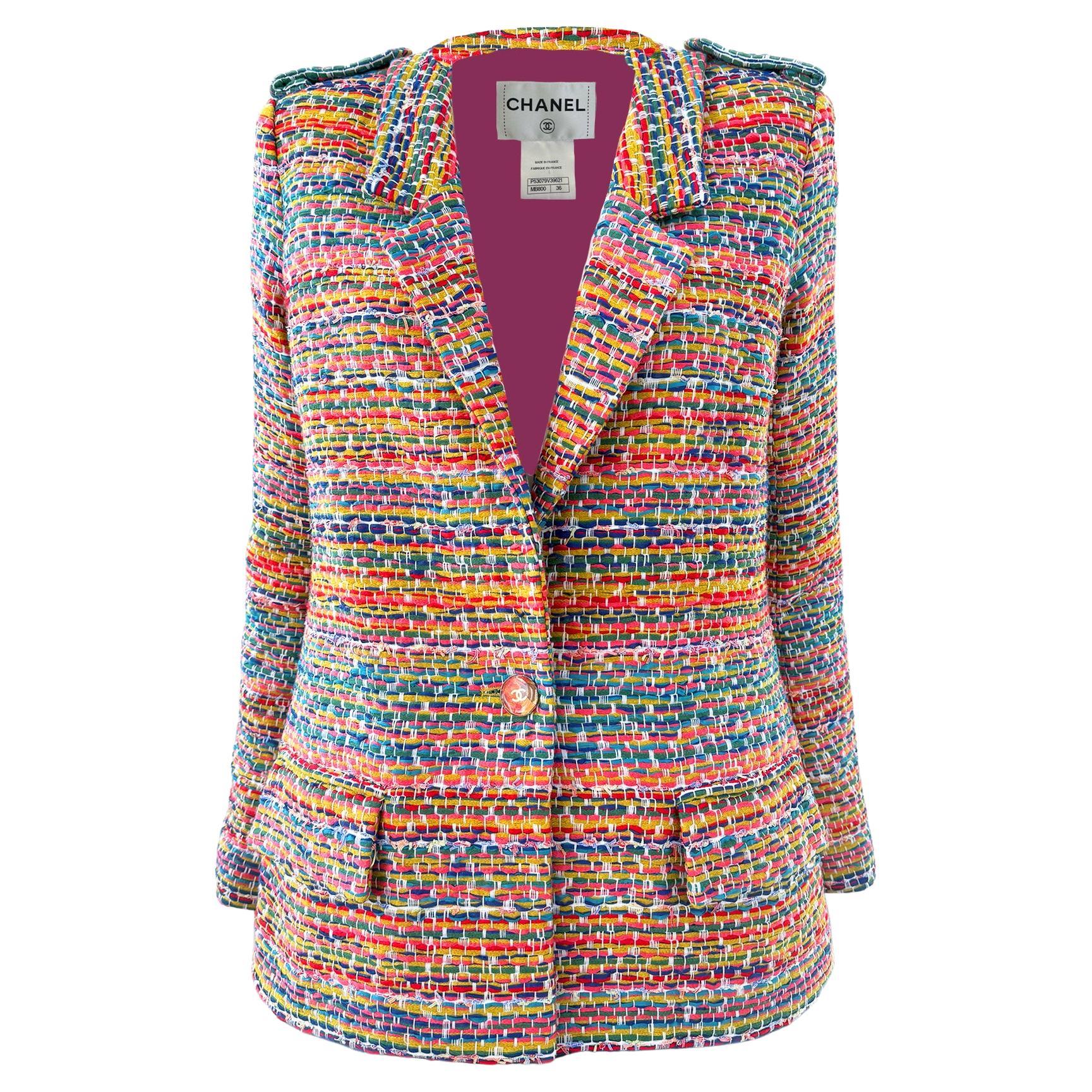 CHANEL 11K$ Paris / Seoul Vibrant Lesage Tweed Jacket 36 FR