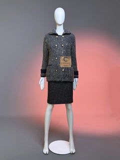CHANEL 11K$ Relic CC Eagle Buttons Sequin Jacket 38 FR