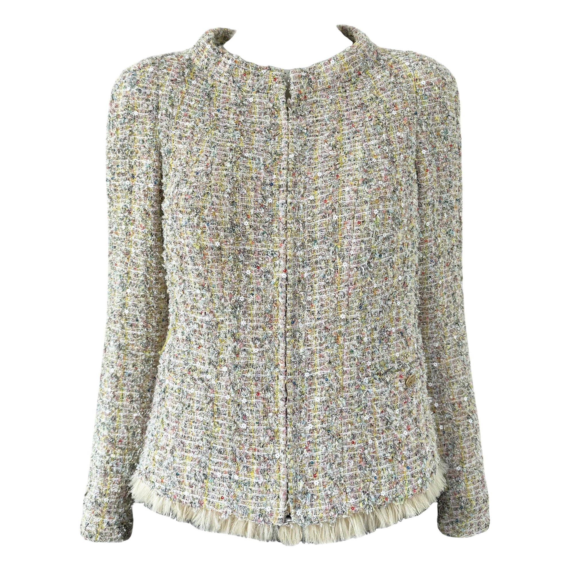 Chanel 11K$ Star Sequin Lesage Tweed Jacket 36 FR