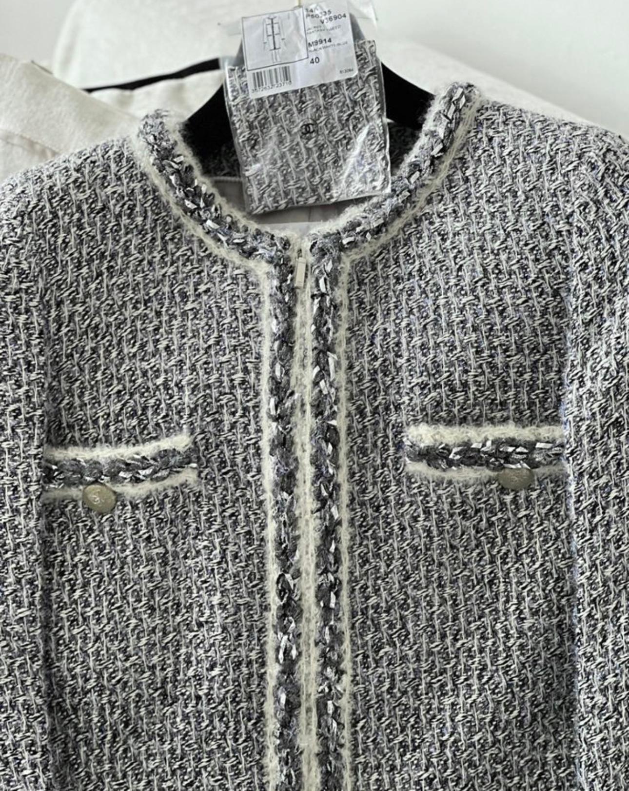 Chanel 11K$ Supermarket Luxurious Silk Tweed Coat In Excellent Condition For Sale In Dubai, AE