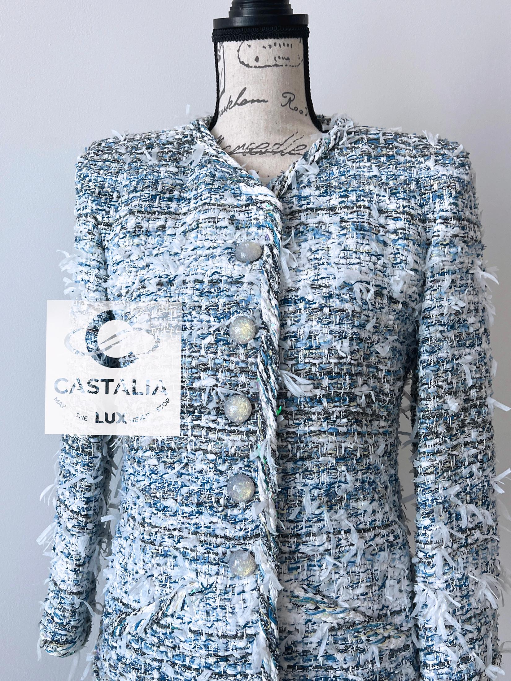 Chanel 11K$ Waterfall Collection Lesage Tweed Jacket 34 FR In Excellent Condition For Sale In Dubai, AE