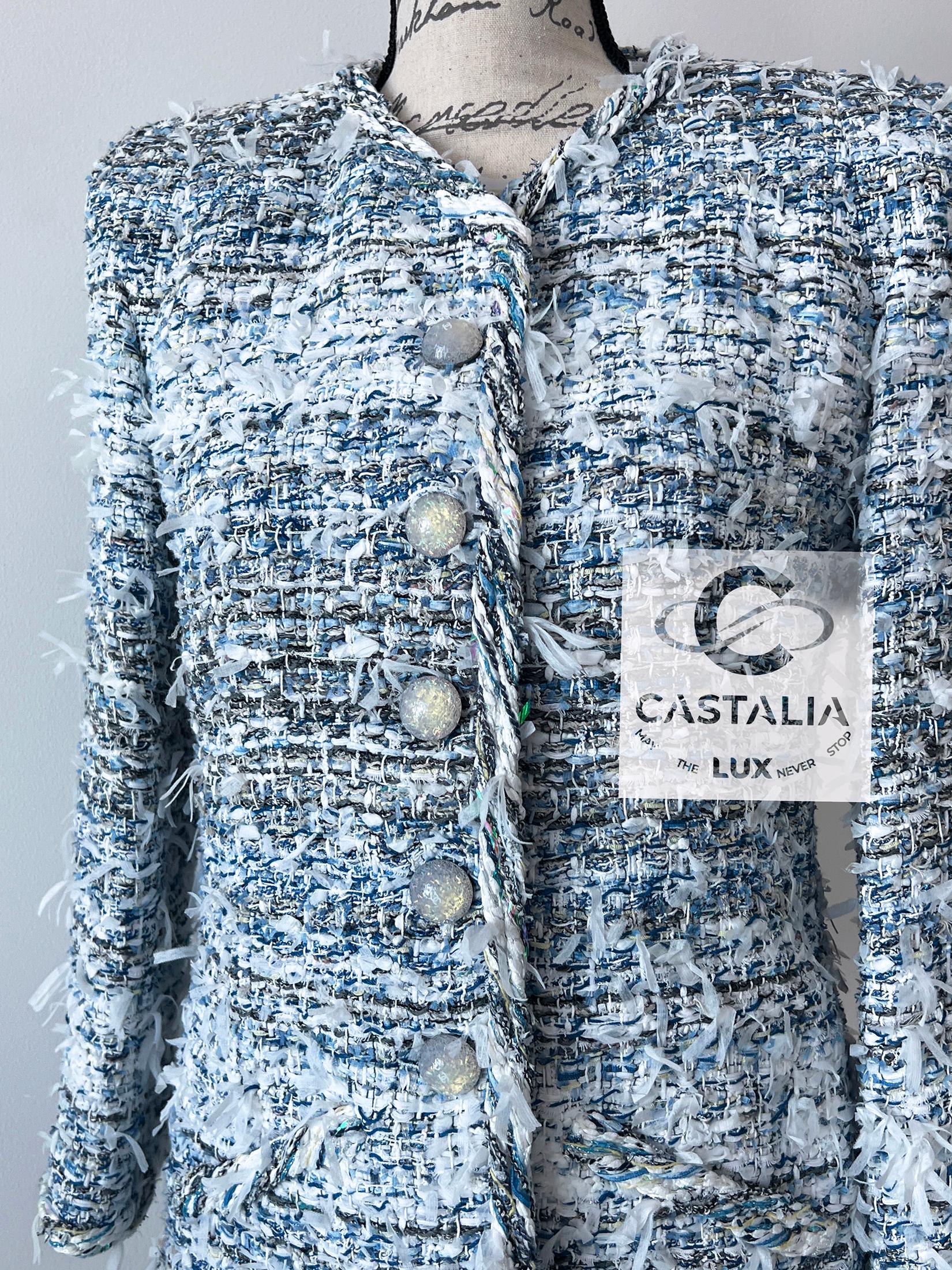 Chanel 11K$ Waterfall Collection Lesage Tweed Jacket 34 FR For Sale 2