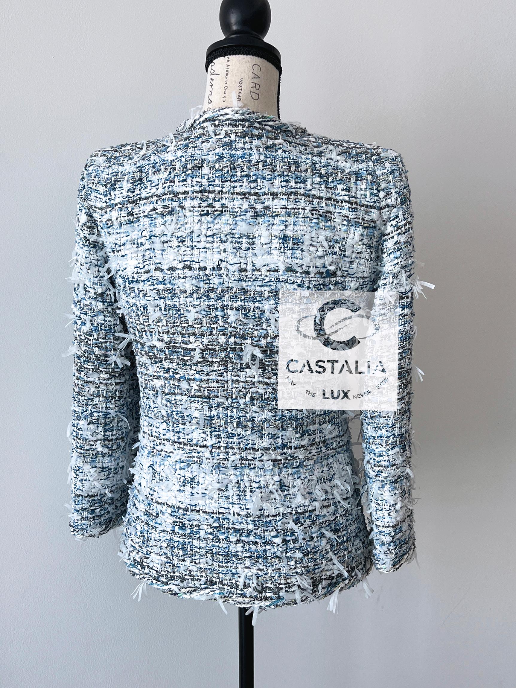 Chanel 11K$ Waterfall Collection Lesage Tweed Jacket 34 FR For Sale 3
