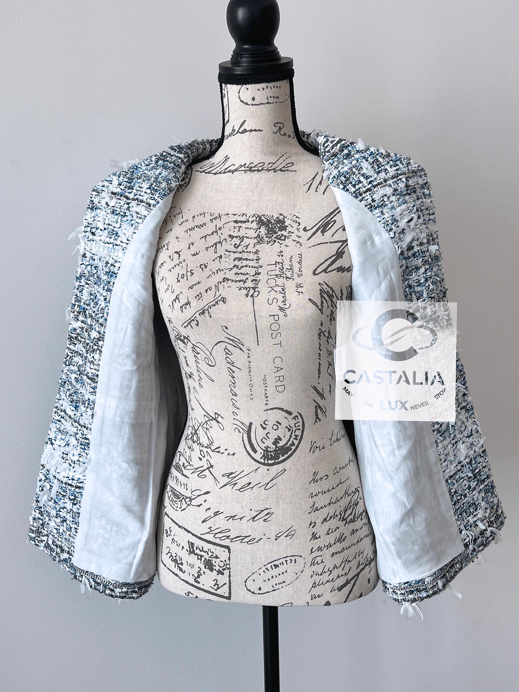 Chanel 11K$ Waterfall Collection Lesage Tweed Jacket 34 FR For Sale 4