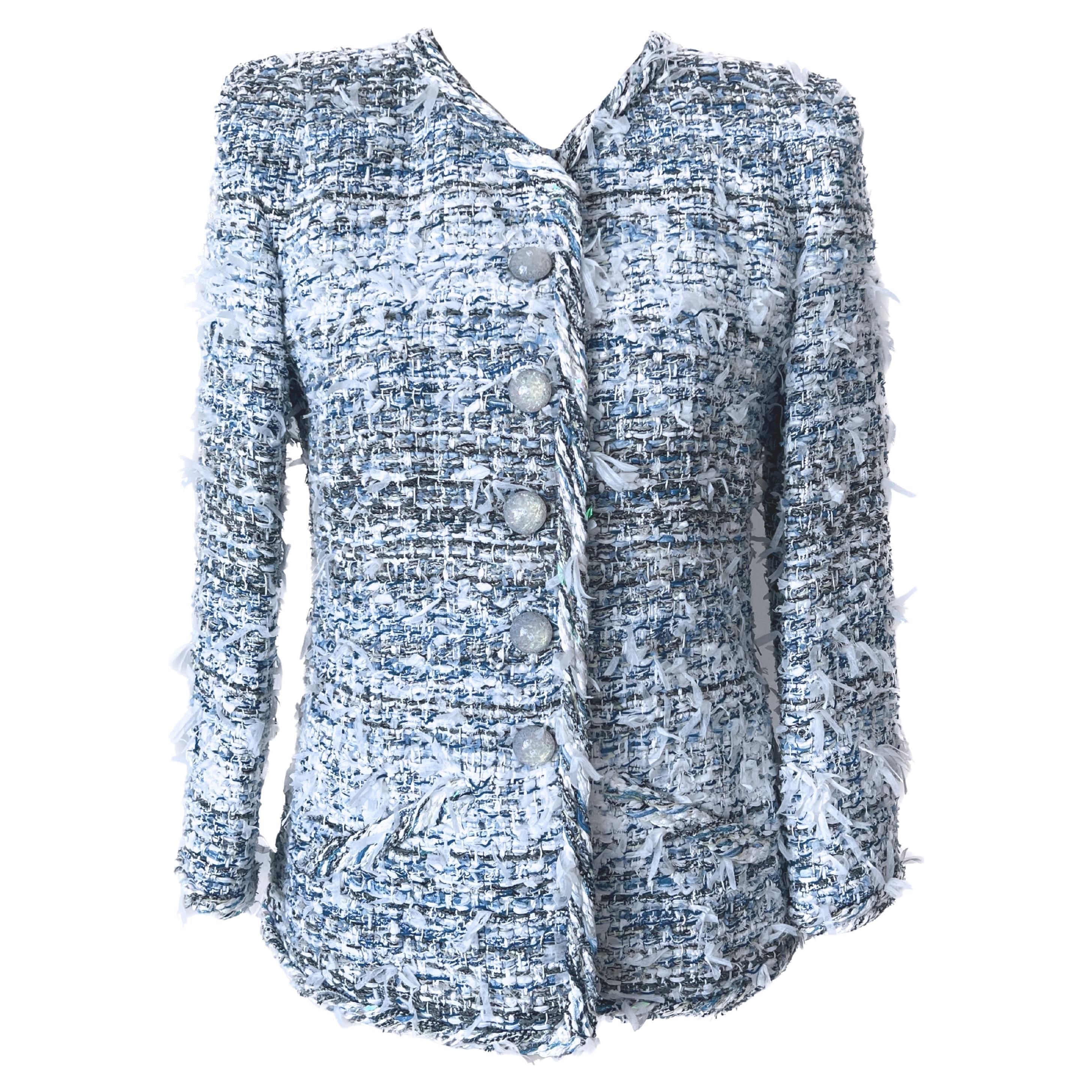 Chanel 11K$ Waterfall Collection Lesage Tweed Jacket 34 FR For Sale