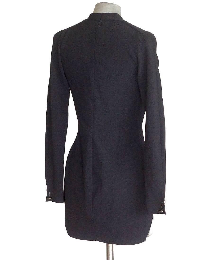 Chanel 11P Black Sweater Tuxedo Tails Inspired Unique 34 / 2  nwt 6