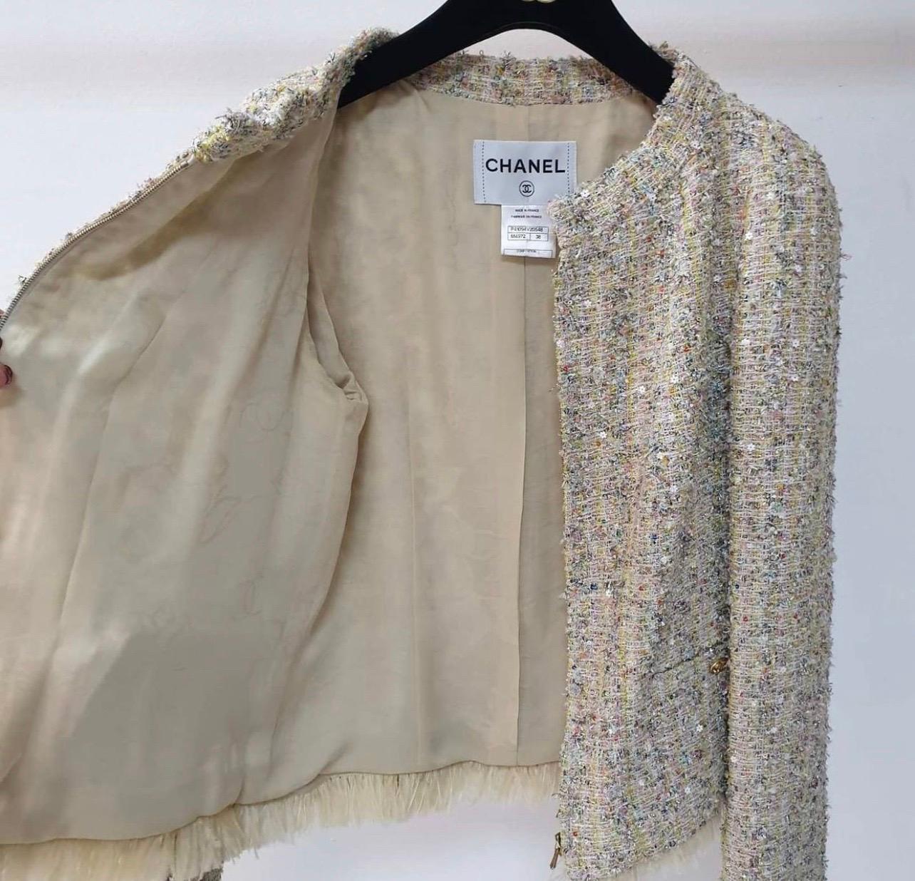 Chanel 11P Ostrich Feathers Embellished Jacket 1