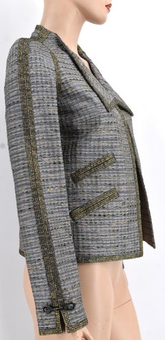 Chanel 11p Spring 2011 $6780 Crystal Embellished Jacket 36