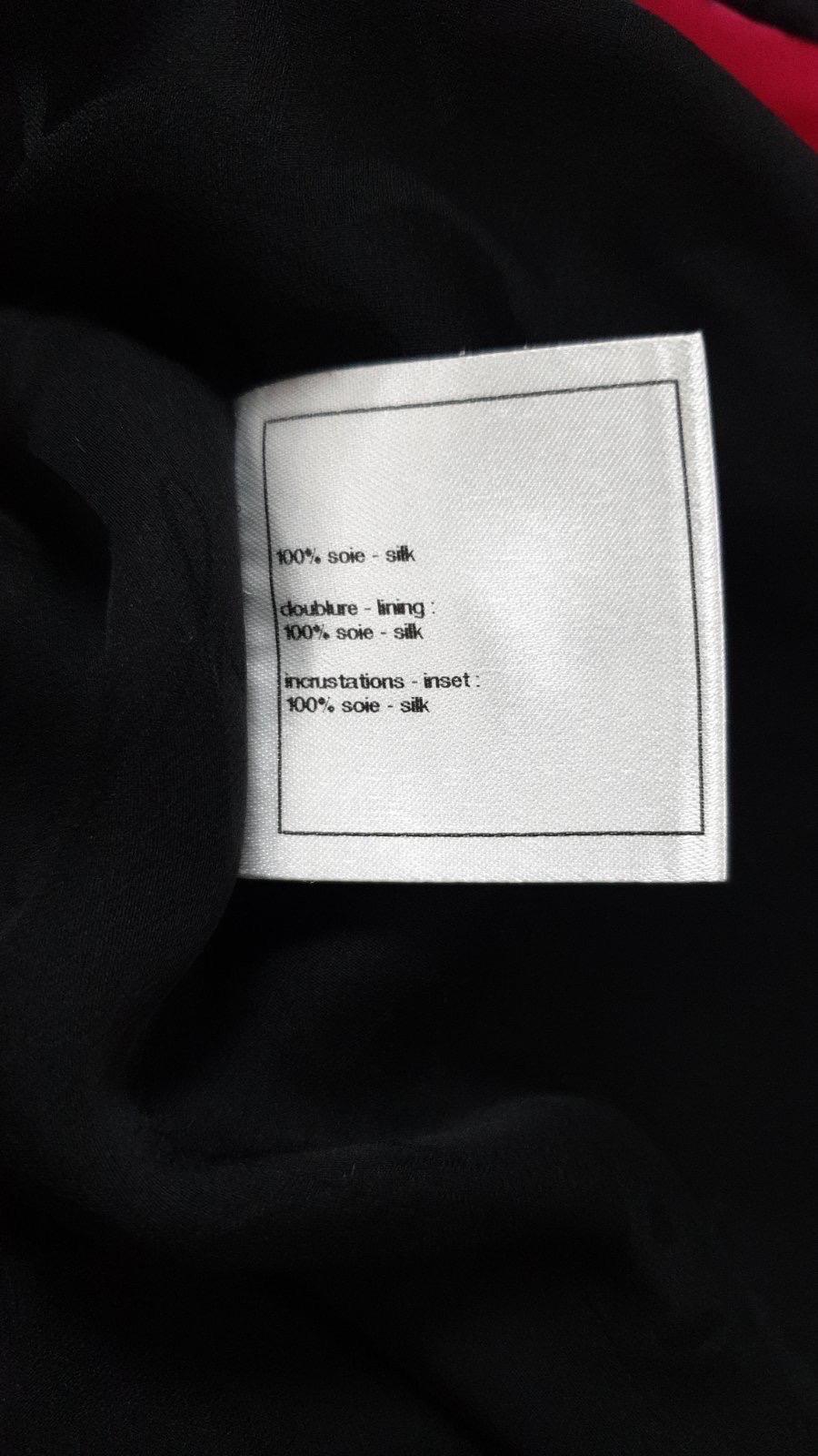CHANEL 12A Schwarze Gripore-Jacke aus Seide und Tweed mit Knopfleiste  im Angebot 3