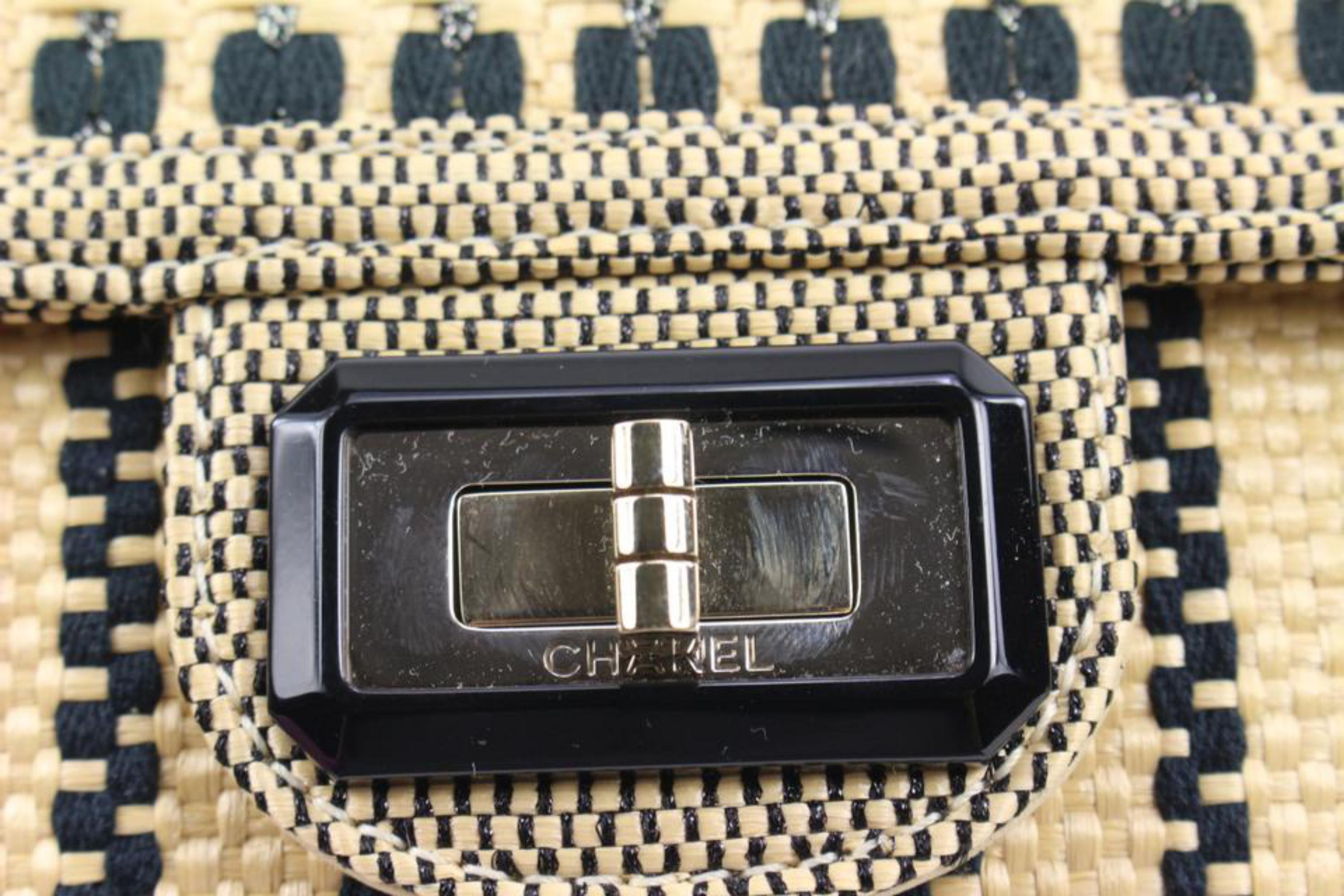 Chanel 12C Limited Rattan Wicker Straw Raffia Cannes Medium Flap SHW 32c128s 2