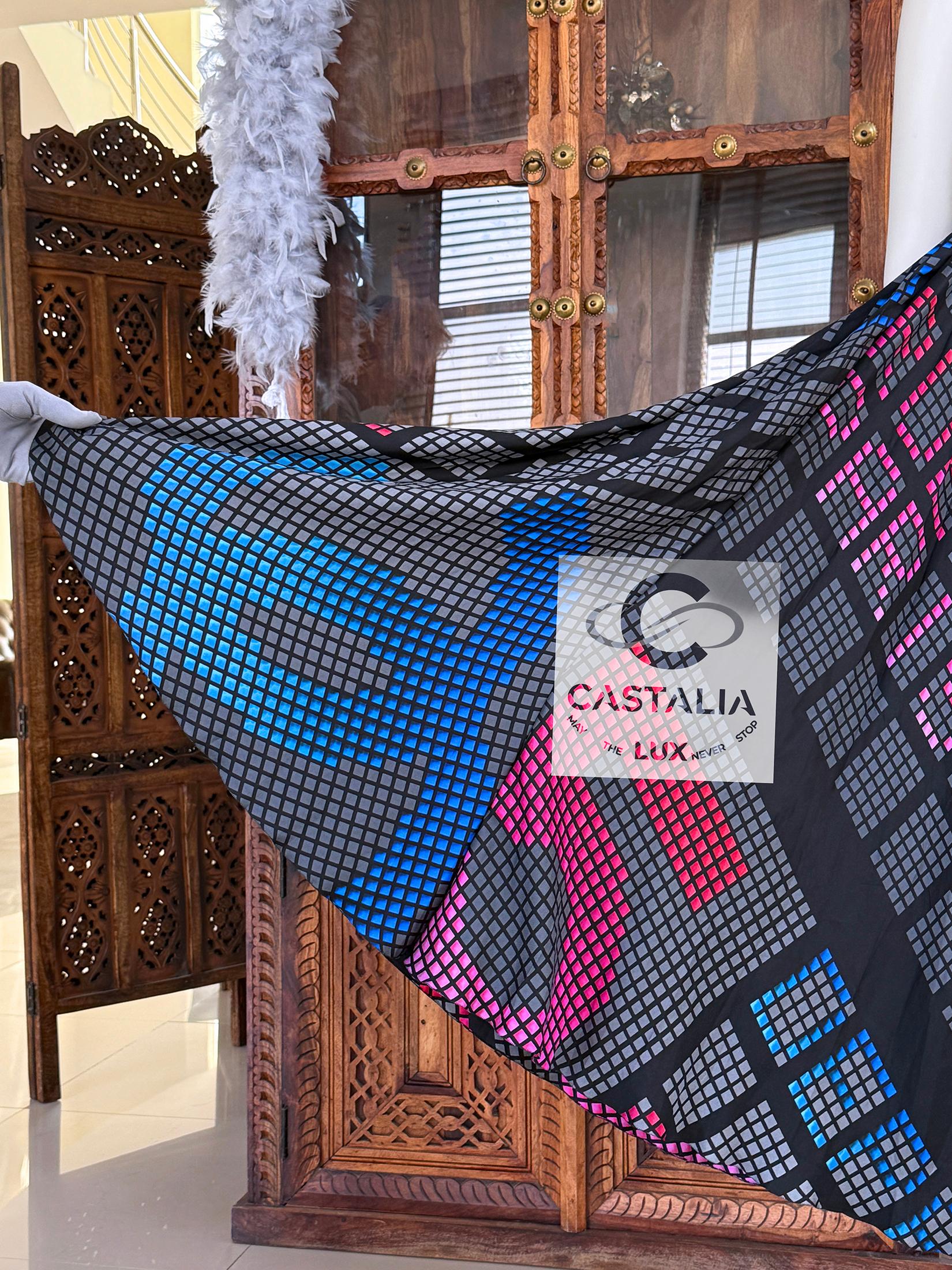 Chanel 12K$ Astonishing CC Giant Logo Maxi Silk Dress 40 FR For Sale 10