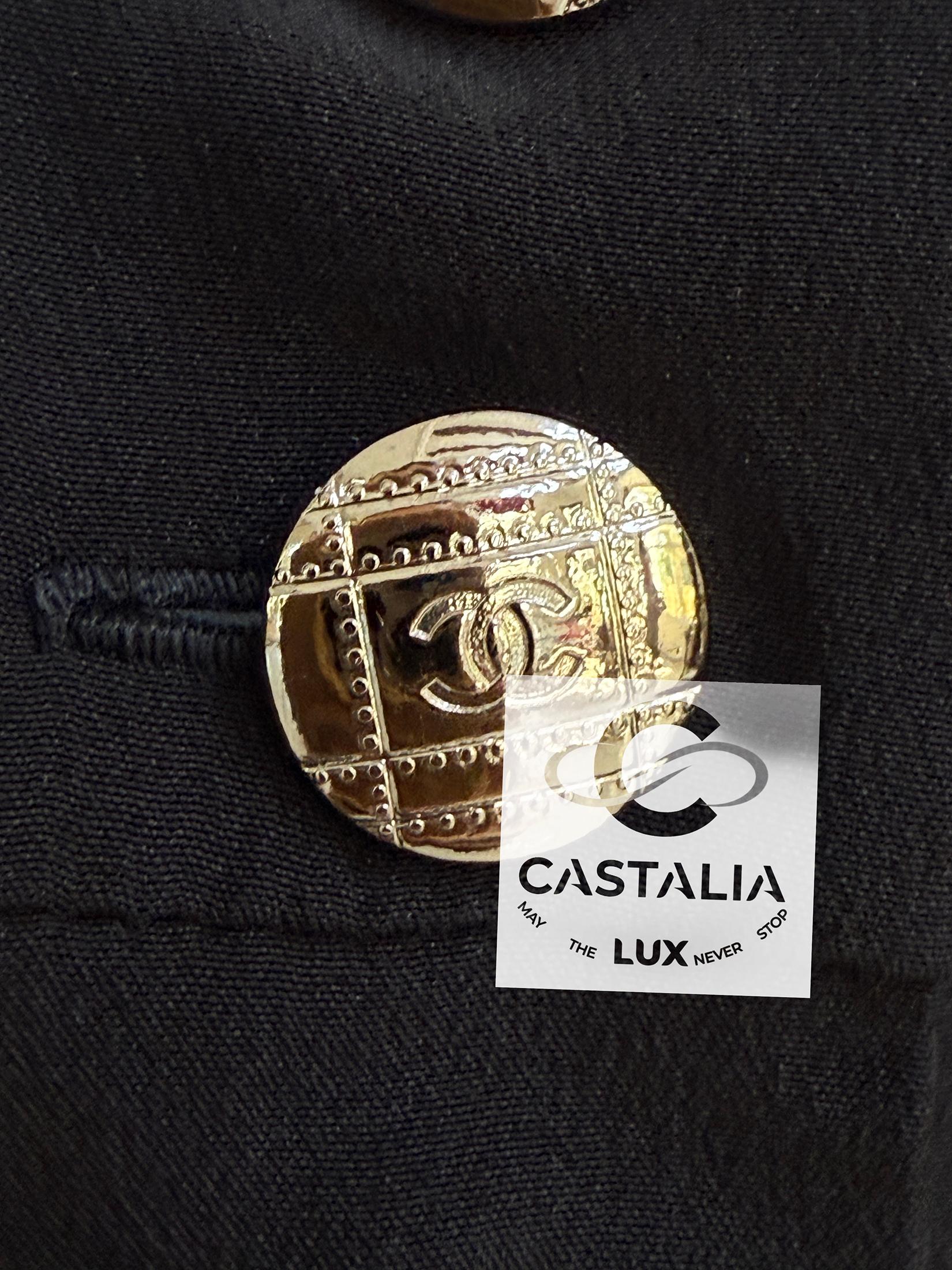 Chanel 12K$ Astonishing CC Giant Logo Maxi Silk Dress 40 FR For Sale 14