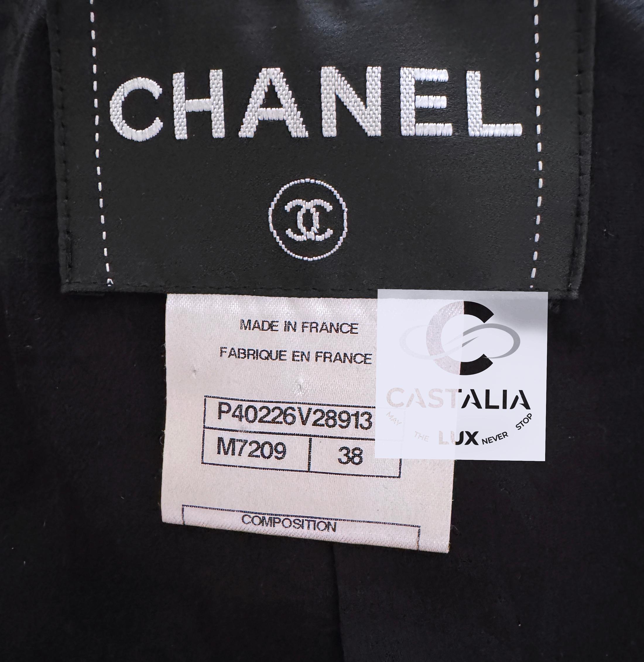 Chanel 12K$ Black Ribbon Tweed Jacket 38 FR 6