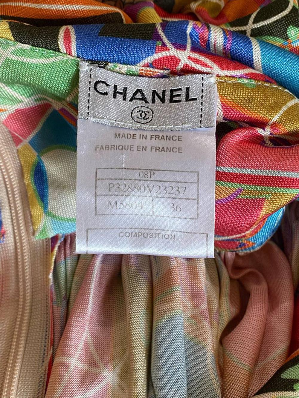 Maxi abito in seta Chanel 12K$ CC Logo 1