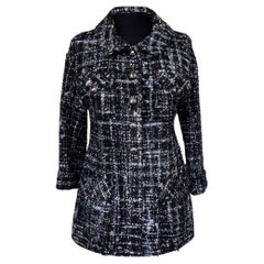 CHANEL 12K$ Globalization Black Tweed Jacket 36 FR