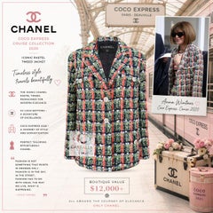 CHANEL 12K$ Ikonische 2020 Anna Wintour Stil Tweed Jacke 36 FR