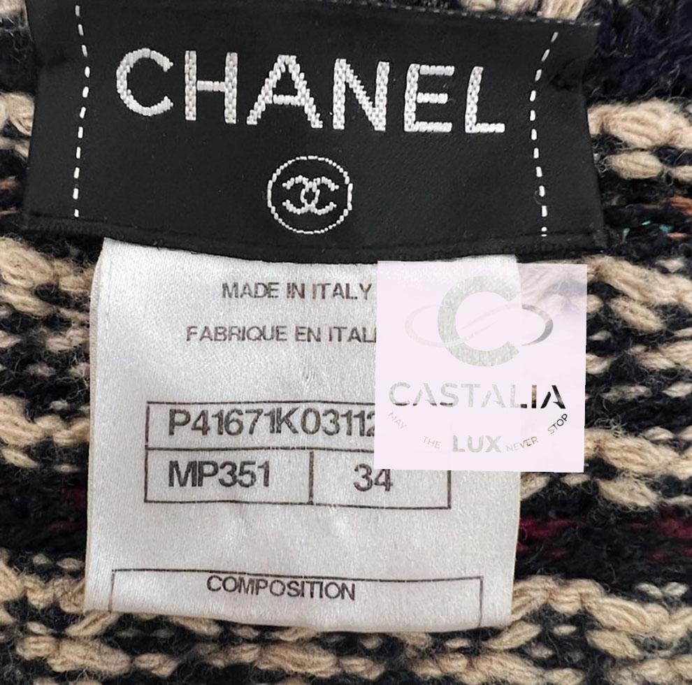 CHANEL 12K$ Iconic Collectible CC Gripoix Buttons Coat 34 FR im Angebot 12
