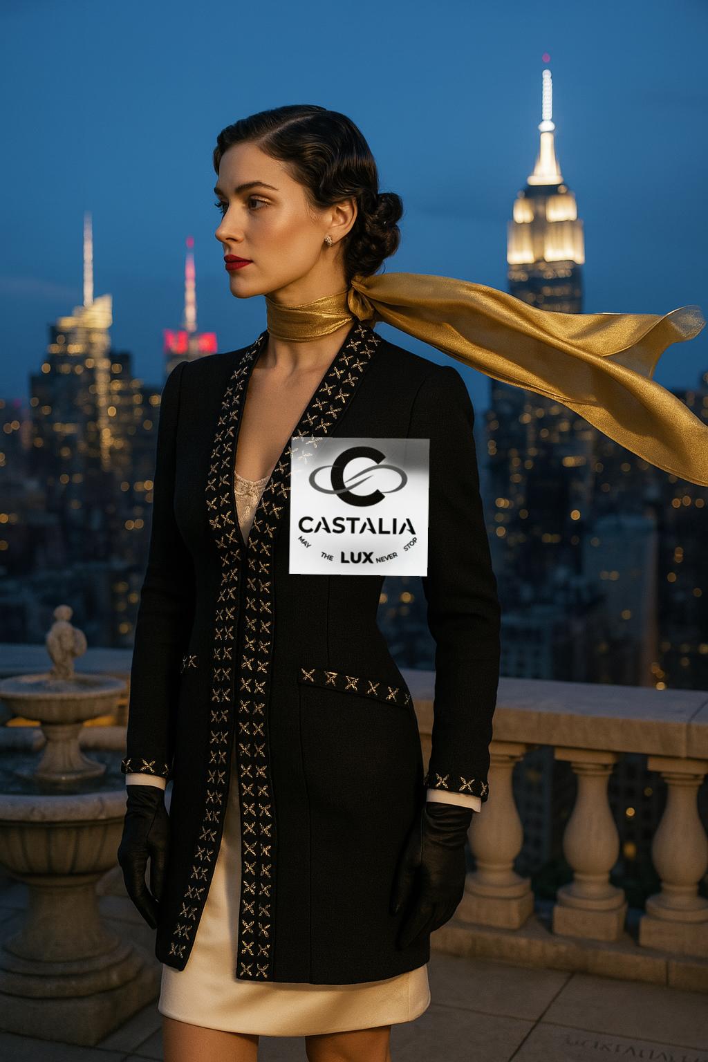 Chanel 12K$ Iconic Paris / Cosmopolite Giacca in tweed nero 44 FR in vendita 3