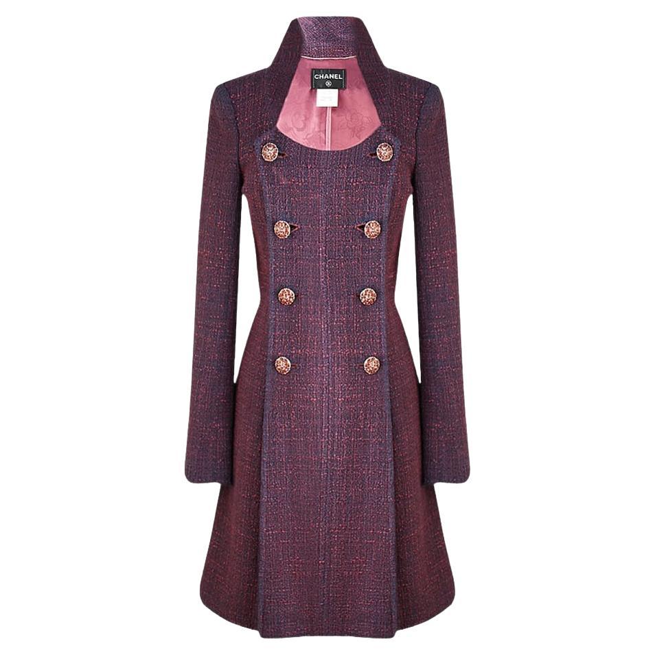 Chanel 12K Jewel Buttons Tweed Coat